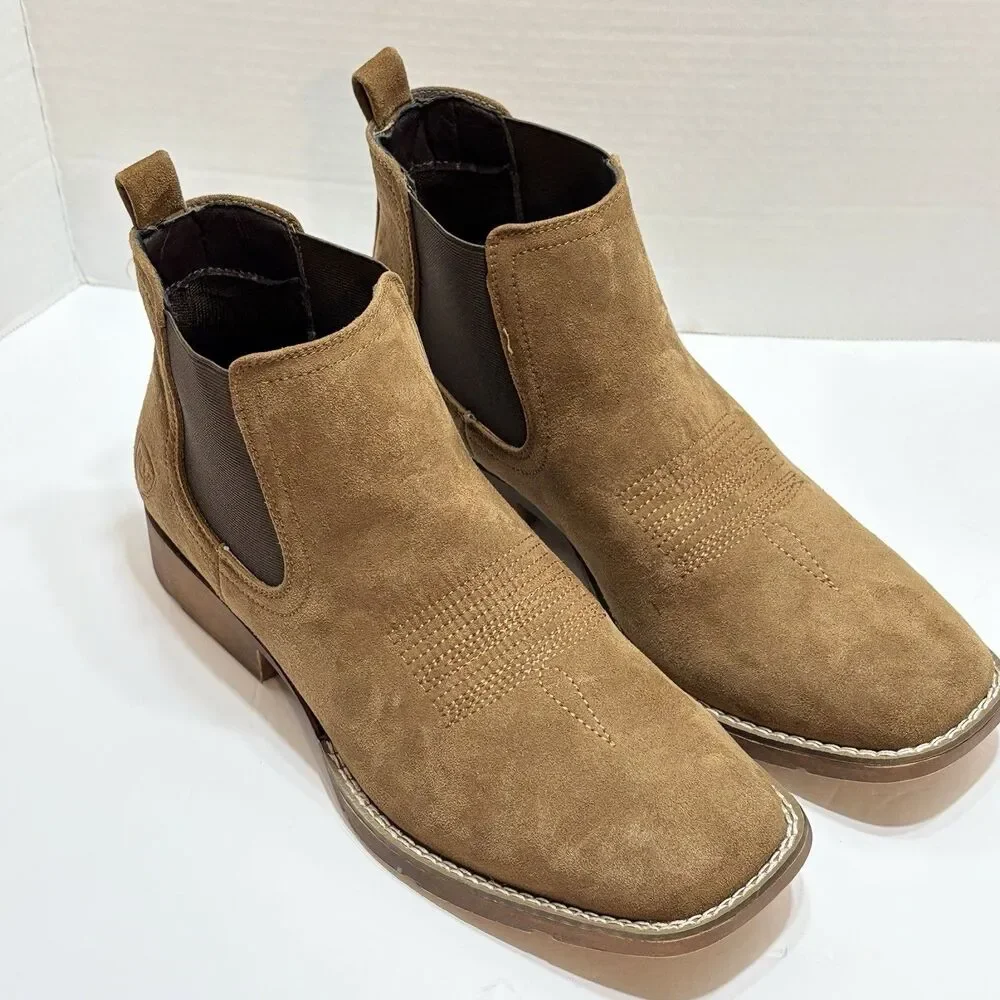 ILV Men’s Square Toe Chelsea Western Boots Size 9.5 Cowboy Leather